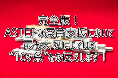 京都府乙訓郡向日市の放課後等デイサービスASTEP（アステップ）完全版！ASTEPの療育支援において最も大切にしている”10ヶ条”をお伝えします！