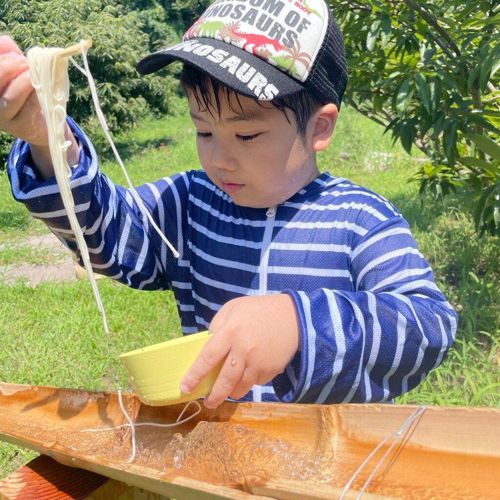 城陽市長池：流しそうめん（放課後等デイサービスASTEP・ASTEP長岡京）